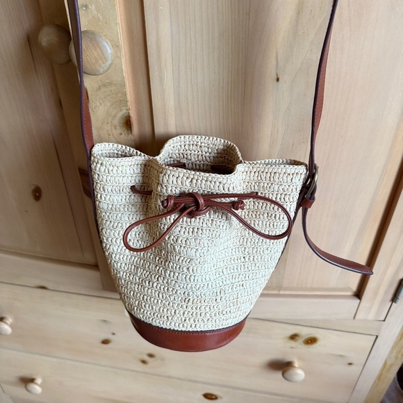 Sezane Cream and Brown Crossbody Bag - Picture 4 of 5